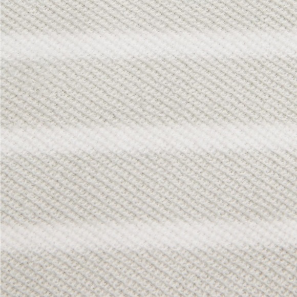 Lululemon neutral stripe Cotton French Terry Cropped Half Zip sweatshirt - Large - Picture 6 of 8